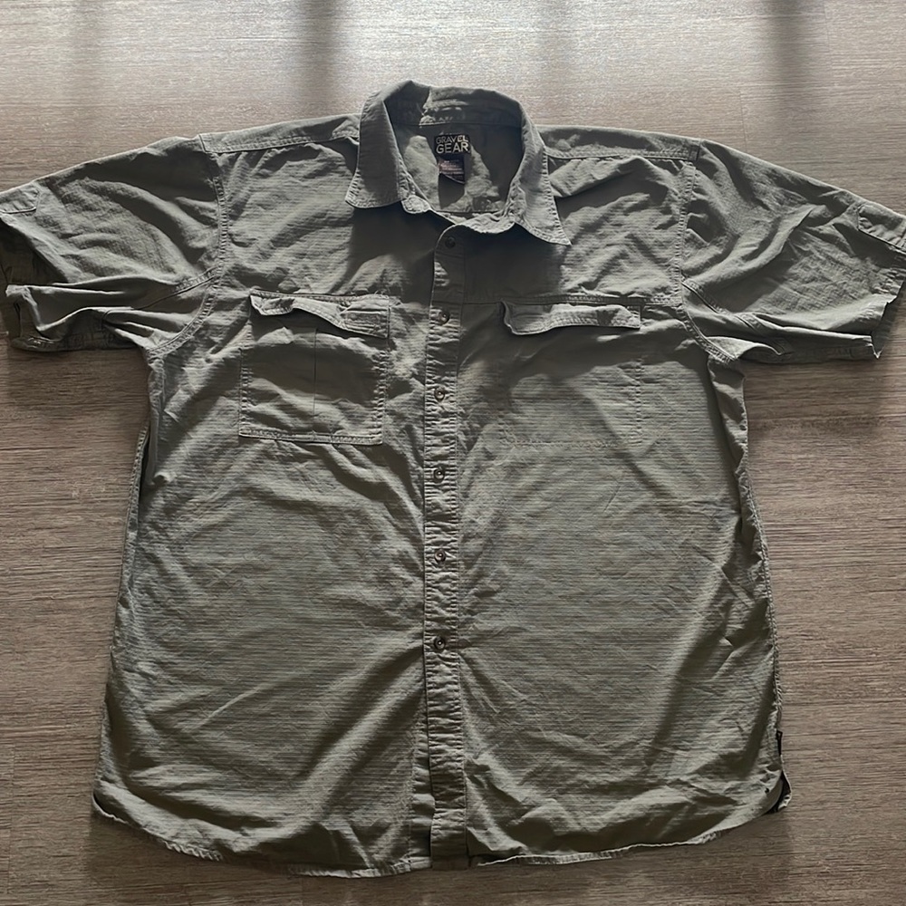 Mens Gravel Gear Short Sleeve Button Up 3XL